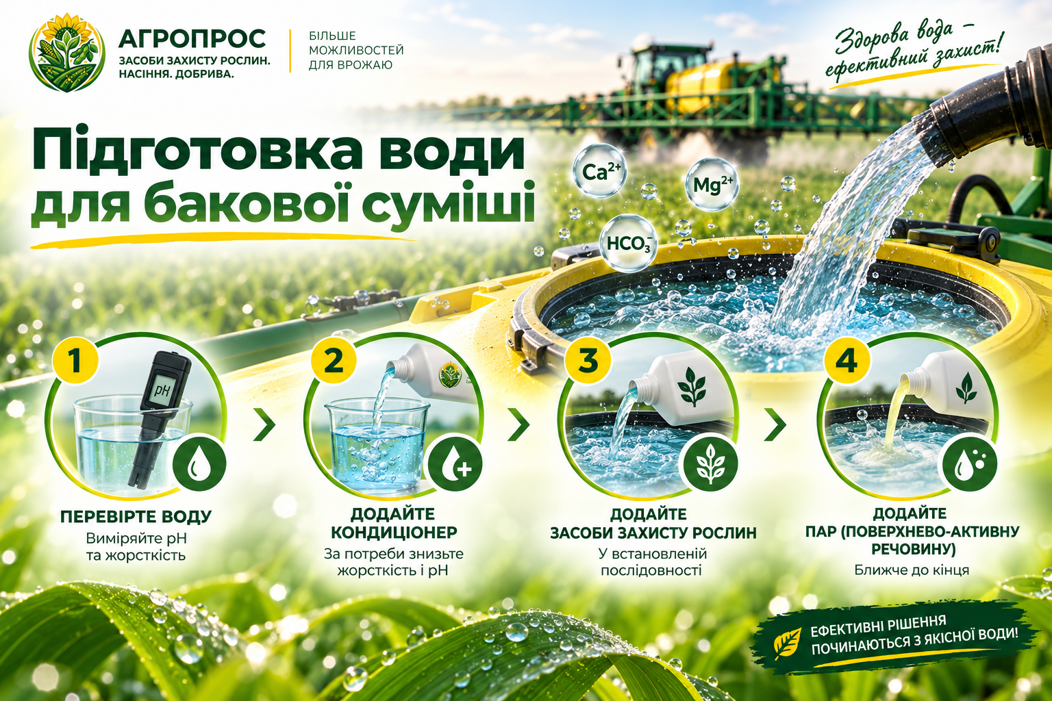 подготовить воду для баковой смеси