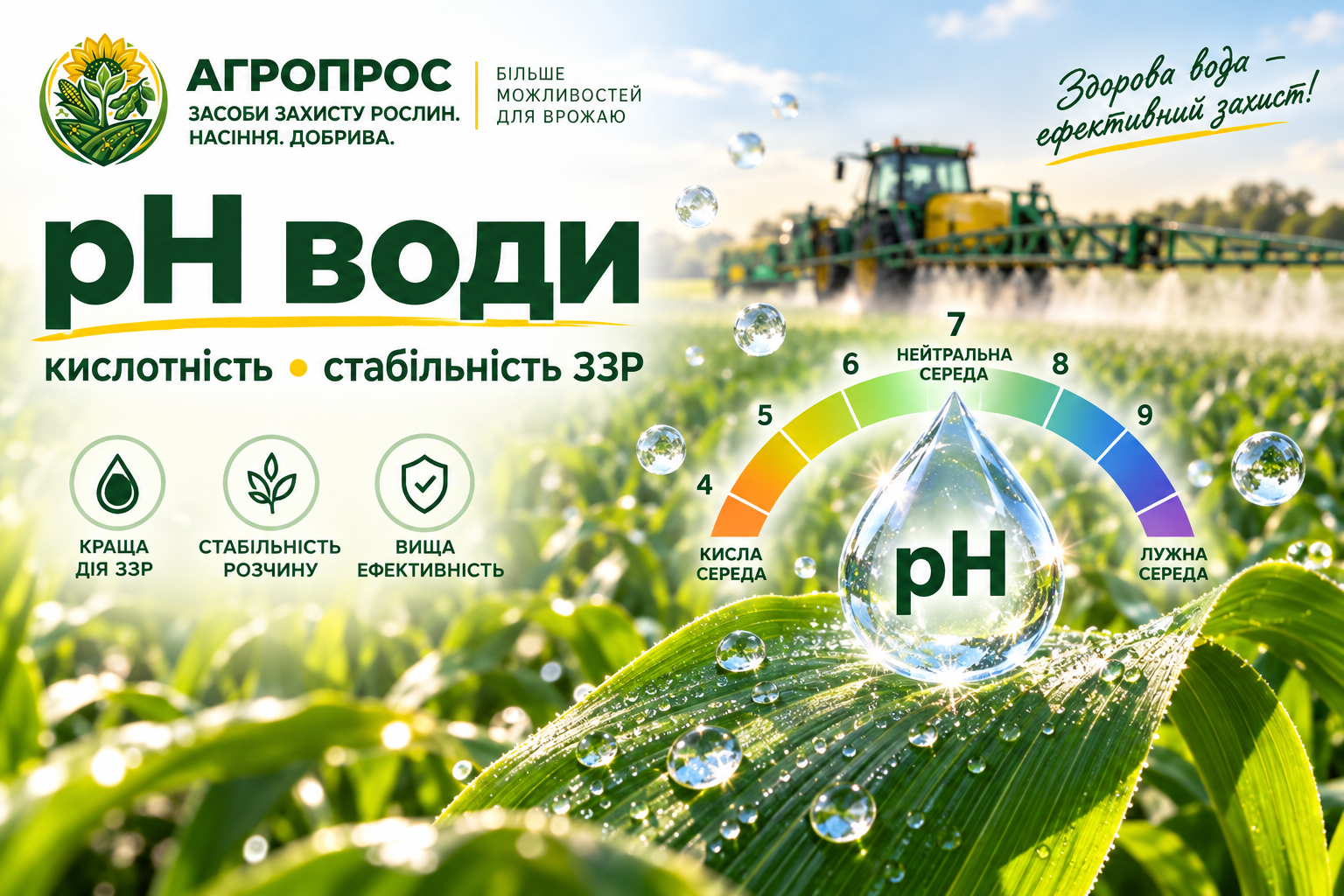 pH воды для СЗР
