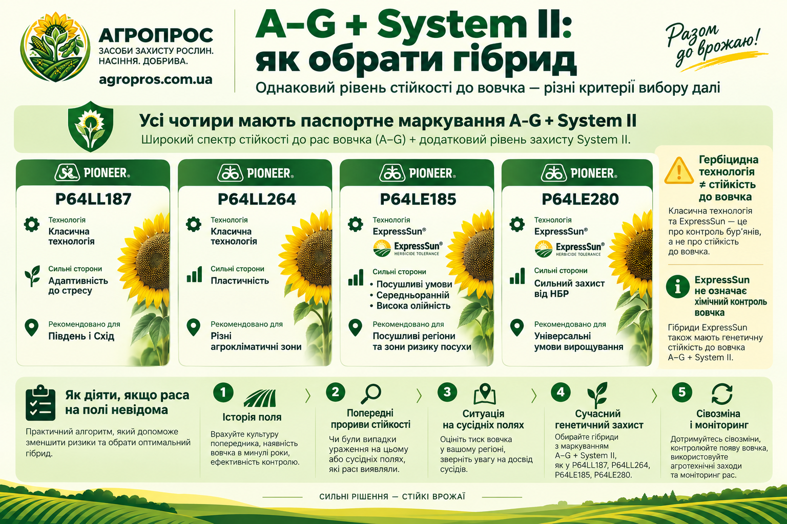A–G плюс System II: як враховувати стійкість до вовчка при виборі гібрида